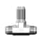World Wide Fittings Male JIC to Male JIC to Male JIC Bulkhead Tube Tee F5725X10X10X10 - alternate 1